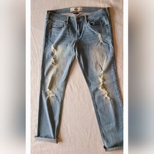 Hollister Laguna Skinny Social Stretch Denim Factory Distressed jeans 7